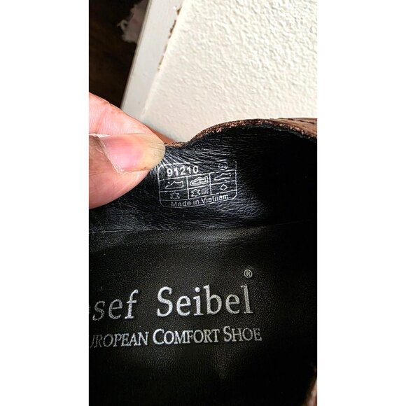 Josef Seibel Women's Slip-On Brown Leather Tina Pump Booties Size 39 EU/8.5 US - Picture 7 of 9